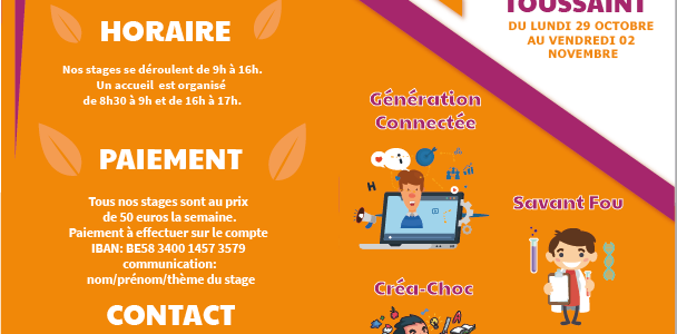 Stage de Toussaint 2018 Stage de Toussaint 2018